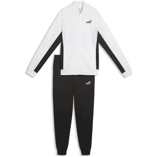 Jogginganzug PUMA "Baseball Trainingsanzug Damen", Damen, Gr. L, schwarz-weiß (weiß), Obermaterial: 100% Polyester. Taschenfutter: 100% Polyester. Rippe: 2% Elasthan, 98% Polyester, Sportanzüge Jogginganzug