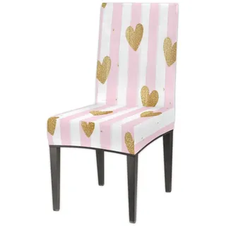 Mexpekil Stretch-Stuhlhussen für Esszimmerstühle, elastisch, waschbar, Schutz für verschüttete Haustiere, Flecken, Küche, Hotel, Party, Dekoration, 1 Stück, Rosa