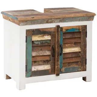 Woodkings Waschbeckenunterschrank Perth 70 x 60 x 43 cm Weiß