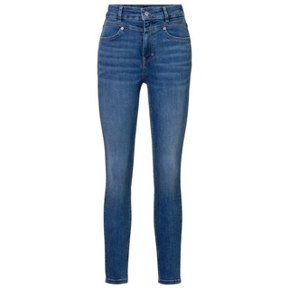 BOSS ORANGE High-waist-Jeans KITT SKINNY HR BC Premium Damenmode mit Leder-Badge blau