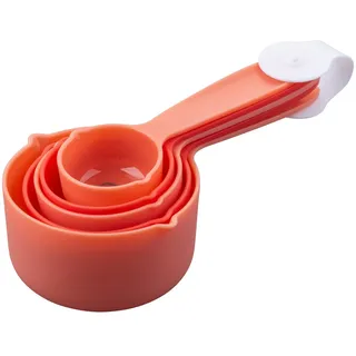 Dr. Oetker Messlöffel-Set Classic – 5-teiliges Set für präzises Abmessen, 1 Cup, 1/2 Cup, 1/3 Cup, 1/4 Cup, 1/8 Cup, stapelbar & spülmaschinengeeignet
