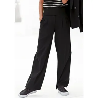 LASCANA Palazzohose mit weitem Bein aus weicher und leichter Webware Sommerhose im Business-Look, elegante Anzughose mit Taschen schwarz 42