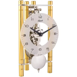 HERMLE Tischuhr Aluminium Skelettuhrwerk - Hermle Modell: 23025-500721