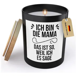22Feels Duftkerze Deko Mama Geschenk Mutter Muttertag Geburtstag Weihnachten Frauen, MADE IN GERMANY, Europäisches Sojawachs, Handgegossen schwarz