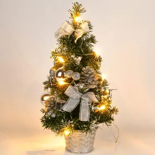 40 cm Großer Weihnachtsbaum Mit Lichtern | Beleuchteter Weihnachtsbaum | Künstlicher Tisch-Weihnachtsbaum | Kleine Beleuchtete Bäume Für Weihnachtsdekorationen | Batteriebetrieben
