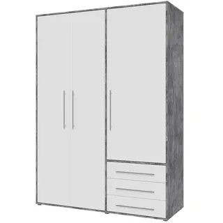 Möbel Kraft Kleiderschrank Morley 144,4 x 200 x 53 cm Grau