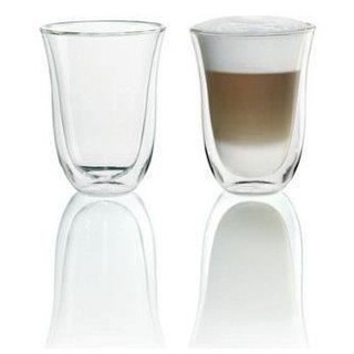 DeLonghi 5513284171,DLSC312 2x Latte-Macchiato-Gläser, doppelwandig 220 ml