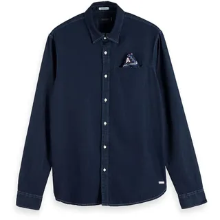 Scotch & Soda Herren Hemd Indigo Pocket Shirt 153550-0217 M - Combo A - M