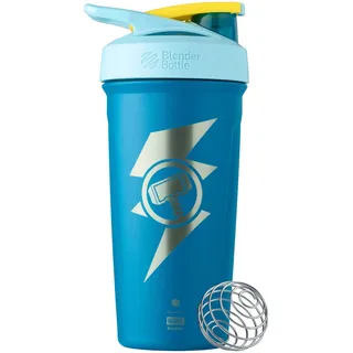 BlenderBottle Marvel Strada Cup Isolierte Edelstahl-Streuflasche mit Drahtbesen, 680 ml, Thorhammer
