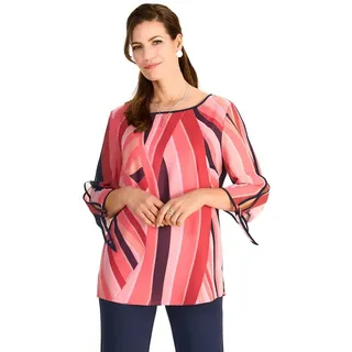 HERMANN LANGE Collection Chiffonbluse mit grafischem Muster rot 42 EU