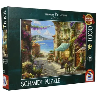 Schmidt Spiele 59624 Thomas Kinkade, Café an der italienischen Riviera, 1000 Teile