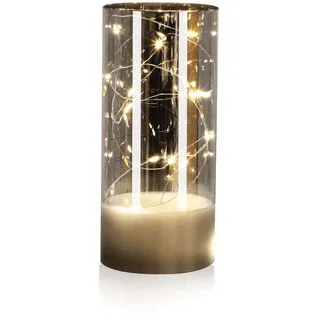 LED Universum LED-Kerze "Kassiopeia" silber, Kerze, batteriebetrieben, IP20 silberfarben