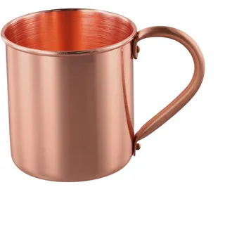 GLFLOW Kaffeetasse aus reinem Kupfer, 450 ml, Trinkbecher aus reinem Kupfer mit bequemem Griff für Kaffee, Bier, Tee, Camping und Außenbereich, Gold