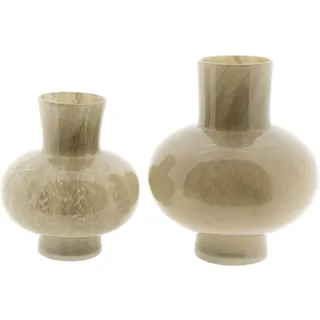 DutZ Vase Modest | Taupe | mundegelasenes Glas | versch. Grössen (H 20 cm D 18 cm), 1530257,1530215