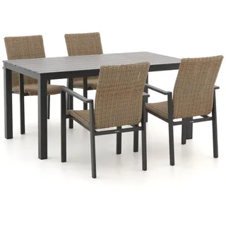 Manifesto Villongo/Menzano 160 cm Gartenmöbel-Set 5-teilig stapelbar