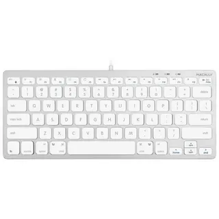 Macally SLIMKEYCA, kompakte USB-A-Tastatur für Mac, US QWERTY Tasten-Layout
