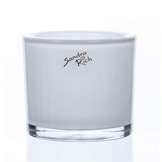 Windlicht Kerzenglas Blumenübertopf Glas "Spring Emotion HEAVY" 8 cm weiß