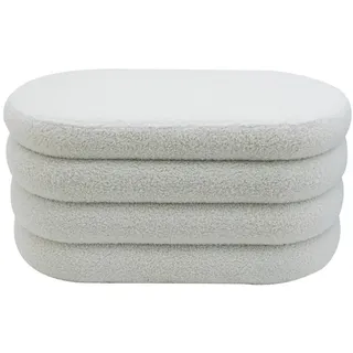 Mobili Rebecca Pouf Polyester 38 x 76 x 38 cm Weiß