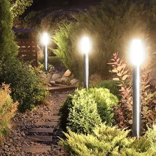 monzana MONZANA® Außenleuchte Edelstahl 100cm IP44 Wetterfest E27 Außen Gartenlampe