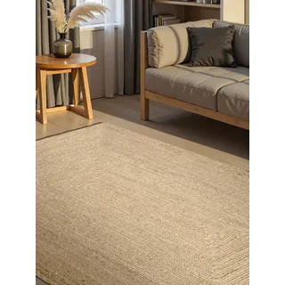 HANSE HOME Juno Juteteppich 80 x 150 cm Weiß/Beige