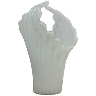 Murano Handgefertigt Glasvase Venezianische Handwerker Milch Glas Weiß Blumenvase 35cm