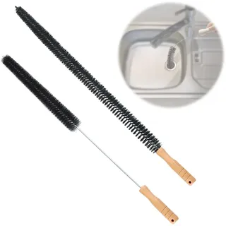 DAZZLUXE 2 Stück Heizkörperbürste, Reinigungsbürste für Badezimmer, waschbare Heizkörperbürste, Spitze Bürste zum Reinigen, Schmutz-Staub-Reinigungsbürste, Fugenreinigungsbürste, Schwarz