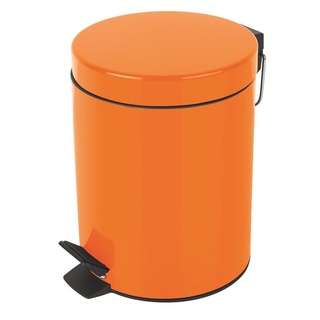 Spirella Kosmetikeimer "Sydney Orange" Mülleimer Treteimer Abfalleimer - 5 Liter – mit herausnehmbaren Inneneimer