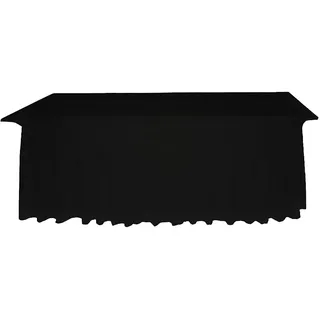 Gastro Uzal rechteckige Deluxe-Tischhusse (Schwarz, 160x80cm)