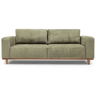 JVmoebel Polstergarnitur Grüne Wohnlandschaft aus Textil mit geräumiger Sitzfläche, (2-tlg., 3-Sitzer Sofa+Sessel), Made in Europa grün