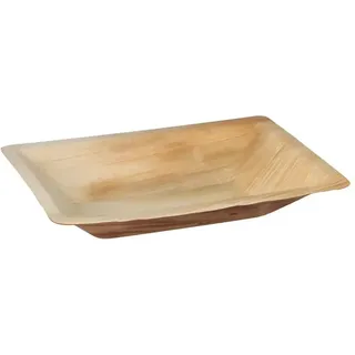 Papstar Teller Palmblatt eckig 3 cm x 17 cm x 12 cm 100 St. Natur