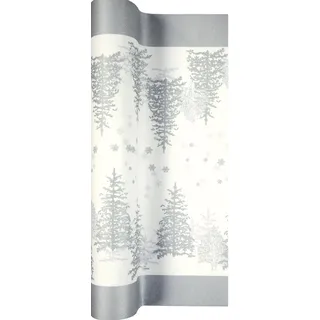 Tischläufer Rolle Tree and Snowflakes – Bäume und Schneeflocken / Airlaid / Tischband / Weihnachten 40cm x 4,90m
