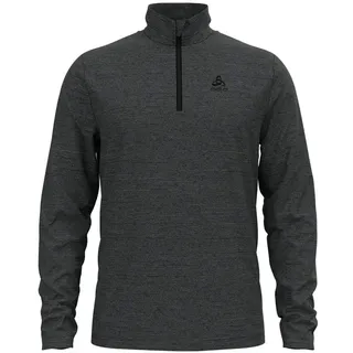 Odlo Herren Midlayer 1/2 Zip Roy shale grey - black stripes, S