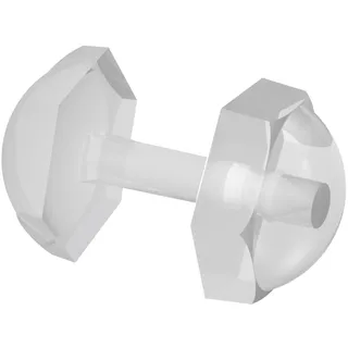 INTERDECO Faltenstecker/Gardinenzubehör für Gardinen-Stores/Feinstores, Glasklar (100 Stück)