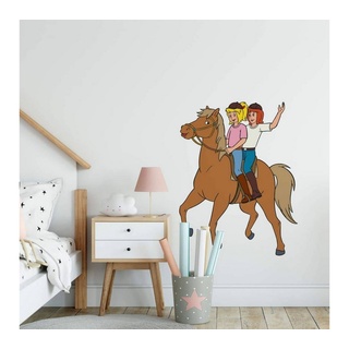 Bibi & Tina Wandtattoo Bibi & Tina Wandtattoo reiten Wandsticker Kinderzimmer Mädchen Pferd, selbstklebend, entfernbar 31 cm x 40 cm