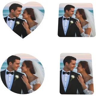 2pcs Fotomagnete Selbst Gestalten – Personalisierter Kühlschrankmagnet mit Starken Magneten Individueller Magnet mit Foto für Kühlschrank, Schließfach & Büro Geschenkidee (2, Quadrat)