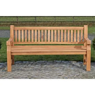TPFGarden Gartenbank Jacky, Teakholz Sitzbank Garten Bank massiv Sprossen-Design Breite 200cm braun 200 cm x 93 cm x 61 cm