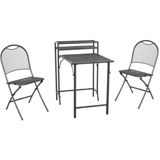 MWH Das Original Rodu Balkon Set  klappbar  Iron Grey