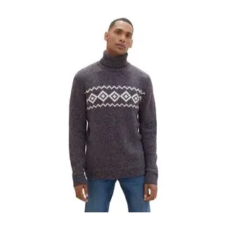 Tom Tailor Herren Rollkragen Pullover NEP TURTLENECK Regular Fit Sky Captain Twotone Neps 34152 M