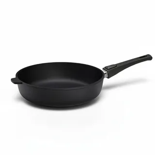 Hoffmann STONIQ Hochrandpfanne, 24 cm, Antihaftbeschichtet, PTFE und PFAS-frei, Induktionsgeeignet, Backofenfest bis 300°C, Pfanne made in Germany, Bratpfanne, Schmorpfanne (ohne Deckel, 24 cm)
