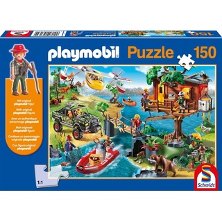 Schmidt Spiele GmbH Puzzle »150 Teile Schmidt Spiele Kinder Puzzle Playmobil Baumhaus mit Figur 56164«, 150 Puzzleteile