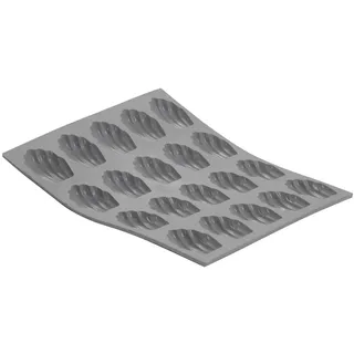 DE BUYER Form 20 mini madeleine elastomoules Grau Rectangle Silicone
