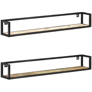 vidaXL Wandregale 2 Stk. 120 cm Altholz Massiv