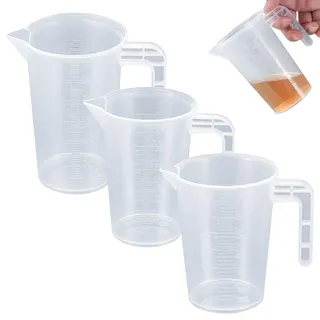 Messbecher Dosierbecher Messkanne - 50 ml, 100 ml, 250 ml - Kunststoff - Mit Waage