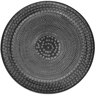 None Deko-Tablett CARISTAS, Schwarz - Metall - Ø 36 cm