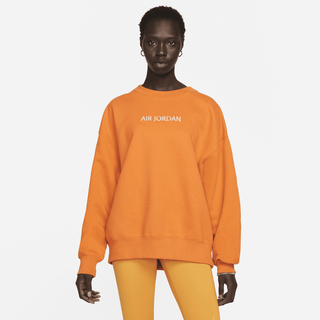 Air Jordan Damen-Rundhals-Sweatshirt - Orange, XS (EU 32-34)