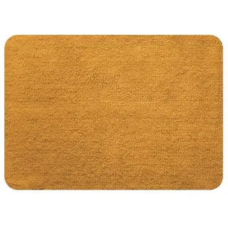 Badematte CAMPUS, Höhe 16 mm, Schlaufe zum Aufhängen, schnelltrocknend, saugstark, rutschhemmend, strapazierfähig, Baumwolle, rechteckig, 100% Baumwolle, 100% Baumwolle, angenehm natürlich, waschbar 30°, in vielen bunten Farben erhältlich, 50 x 70 cm, safran gelb gelb