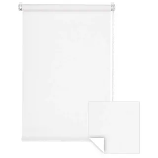 Verdunklungsrollo Klemmfix Verdunkelungsrollo 85x230 cm weiß [Stoffbreite: 82cm], Victoria M., blickdicht, ohne Bohren, freihängend, Klemmfix, mit Kindersicherung, für Fenster und Türen, Sonnenschutz Sichtschutz weiß 85 cm x 230 cm