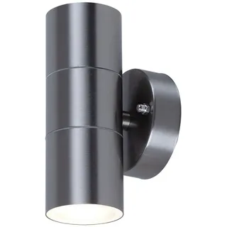 V-Tac Außenleuchte Edelstahl 8,5x16,3x9,3 cm 2x GU10 grau