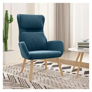 vidaXL Relaxsessel Cooper Samt 50 x 98 x 77 cm Blau