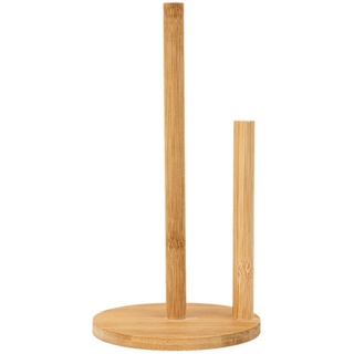 Holz-Papierturmständer,Küchenrollenhalter,Papierrollenhalter stehend Kitchen Rollenhalter aus Holz, mit Rutschfester Basis, für Küche, Schlafzimmer, Badezimmer